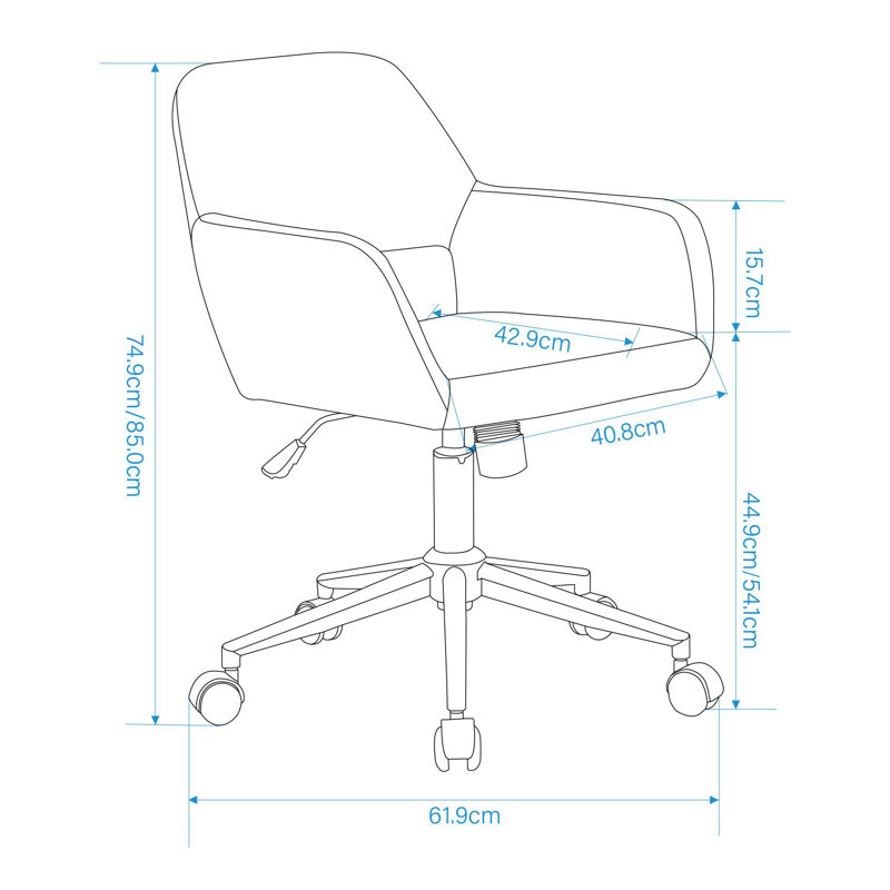 Etta Avenue™ Elliana 360 Degree Swivel Task Chair with Ergonomic Design